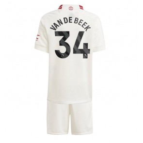 Maillot de foot Manchester United Donny van de Beek #34 Troisième enfant 2023-24 Manches Courte (+ pantalon court)